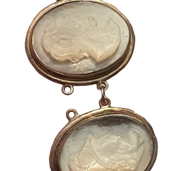 Antique MOP Pearl Hand carved sterling 800 Silver hand carved Cameo Bracelet - Picture 12 of 15